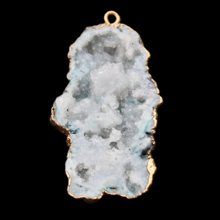 Quartz geode pendant 25-46mm 14g in sunlight - Rocks and Things Store