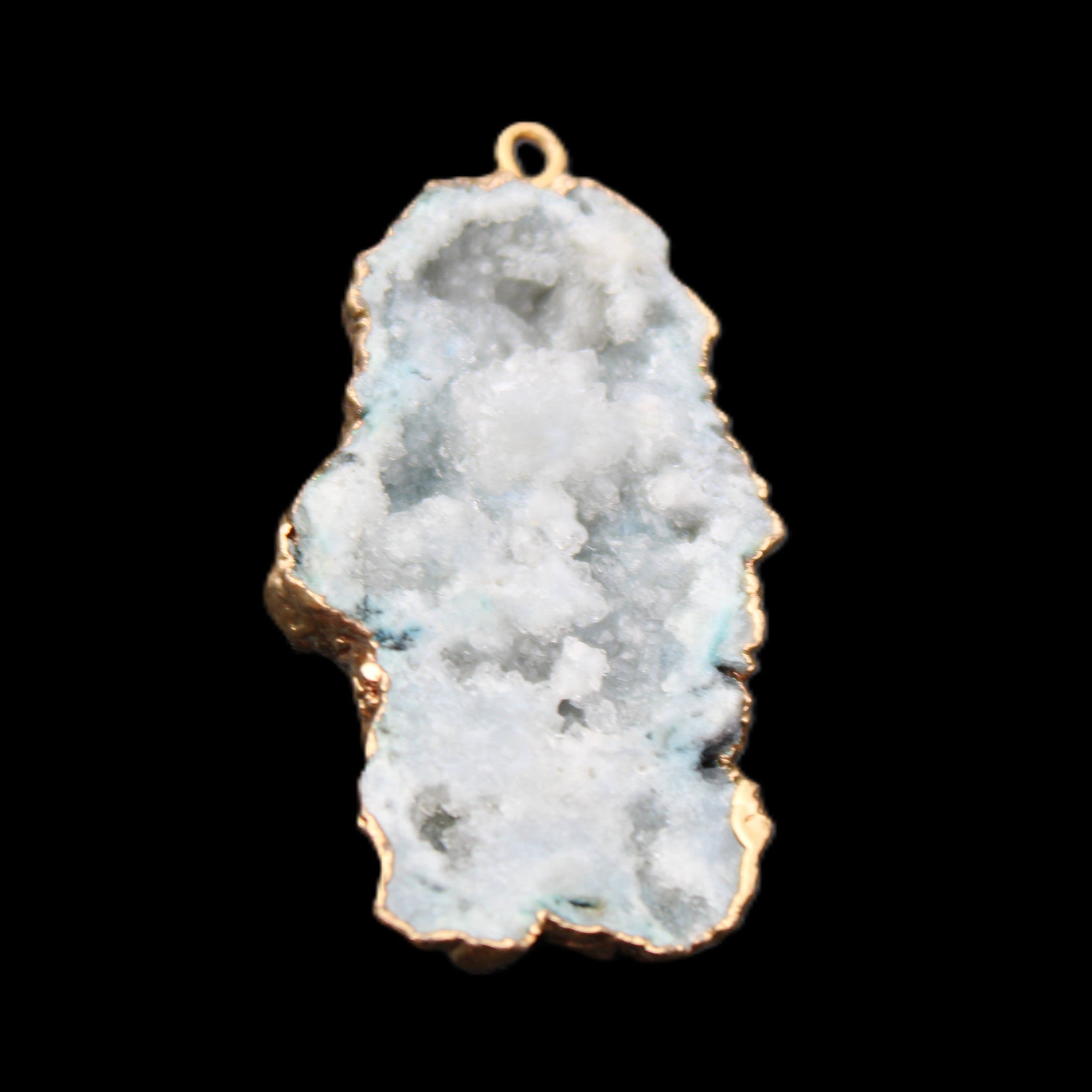 Quartz geode pendant 25-46mm 14g in sunlight - Rocks and Things Store