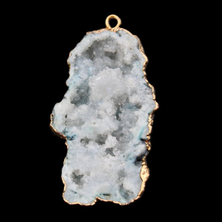 Quartz geode pendant 25-46mm 14g in sunlight - Rocks and Things Store