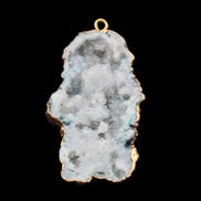 Quartz geode pendant 25-46mm 14g in sunlight - Rocks and Things Store