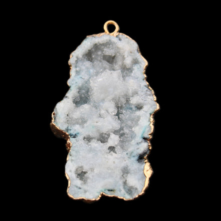 Quartz geode pendant 25-46mm 14g in sunlight - Rocks and Things Store