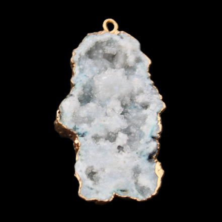Quartz geode pendant 25-46mm 14g in sunlight - Rocks and Things Store