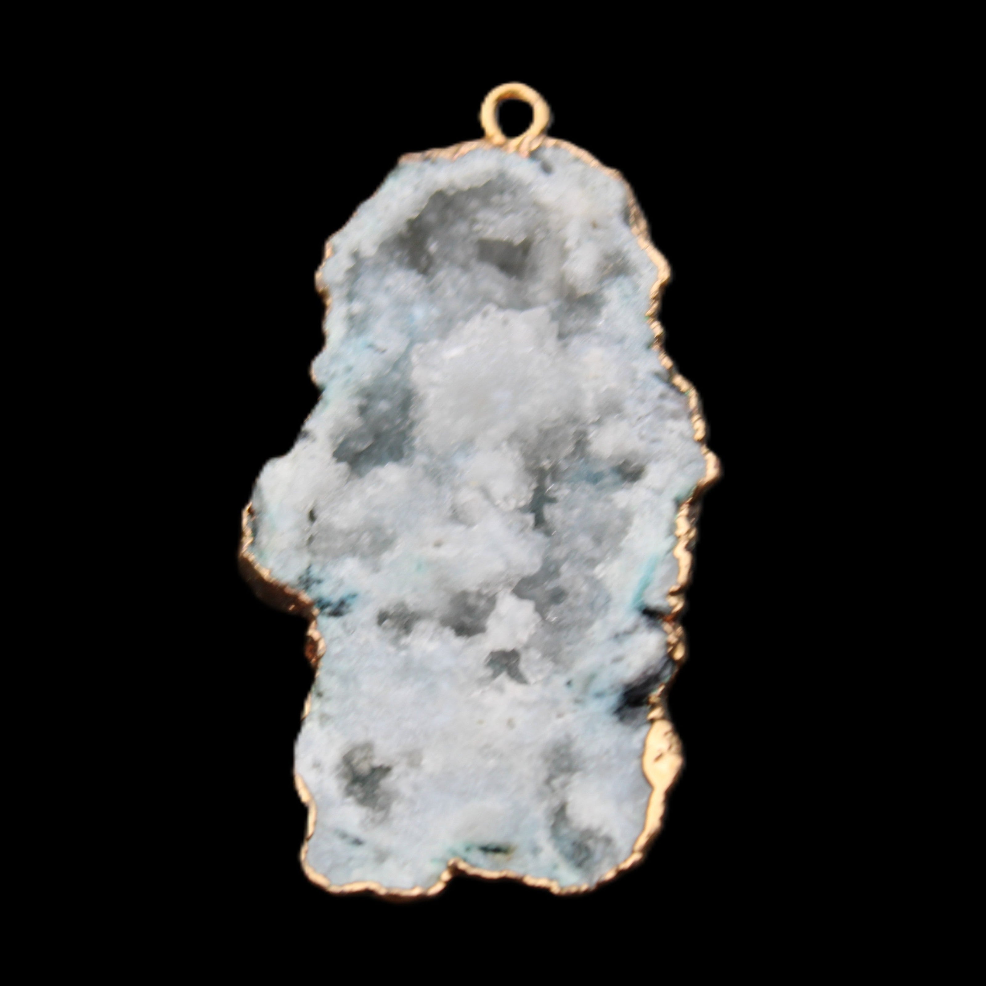 Quartz geode pendant 25-46mm 14g in sunlight - Rocks and Things Store