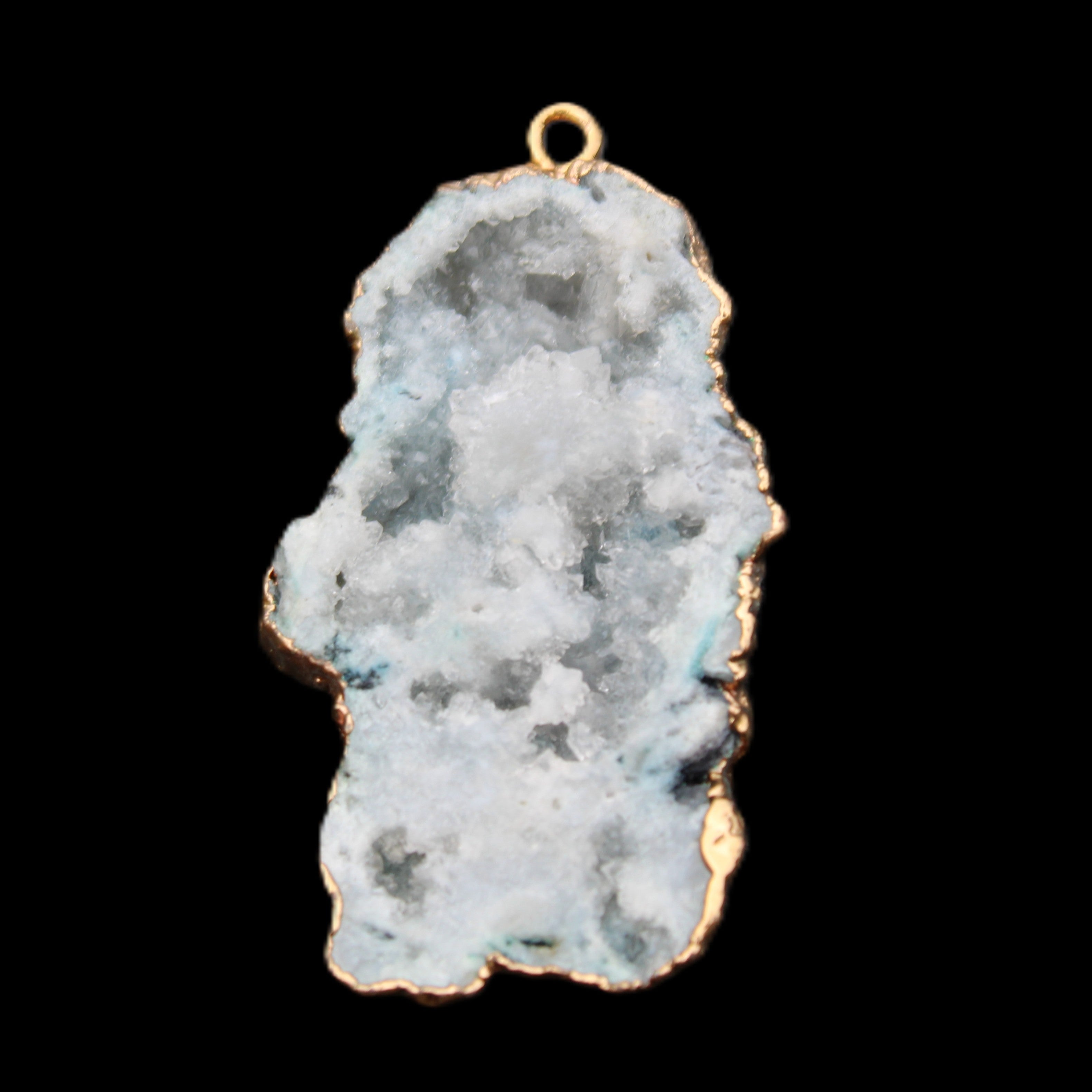 Quartz geode pendant 25-46mm 14g in sunlight - Rocks and Things Store