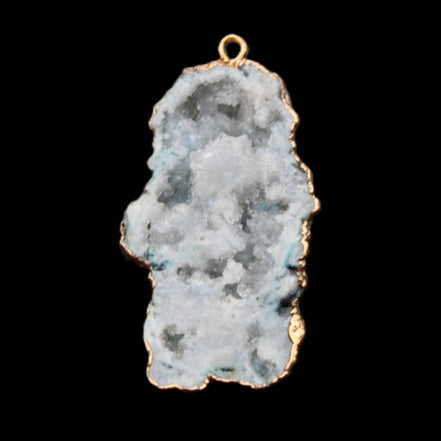 Quartz geode pendant 25-46mm 14g in sunlight - Rocks and Things Store