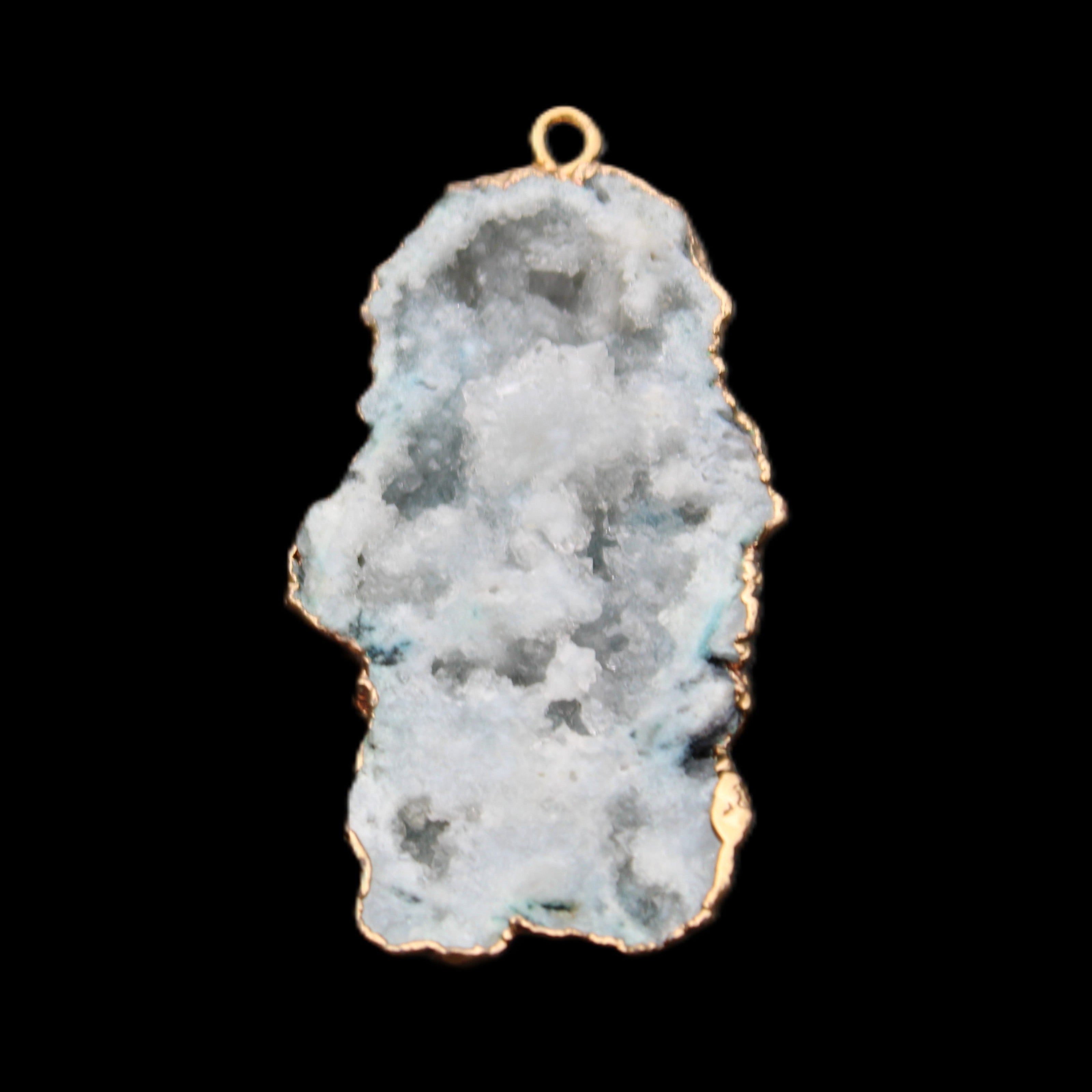 Quartz geode pendant 25-46mm 14g in sunlight - Rocks and Things Store