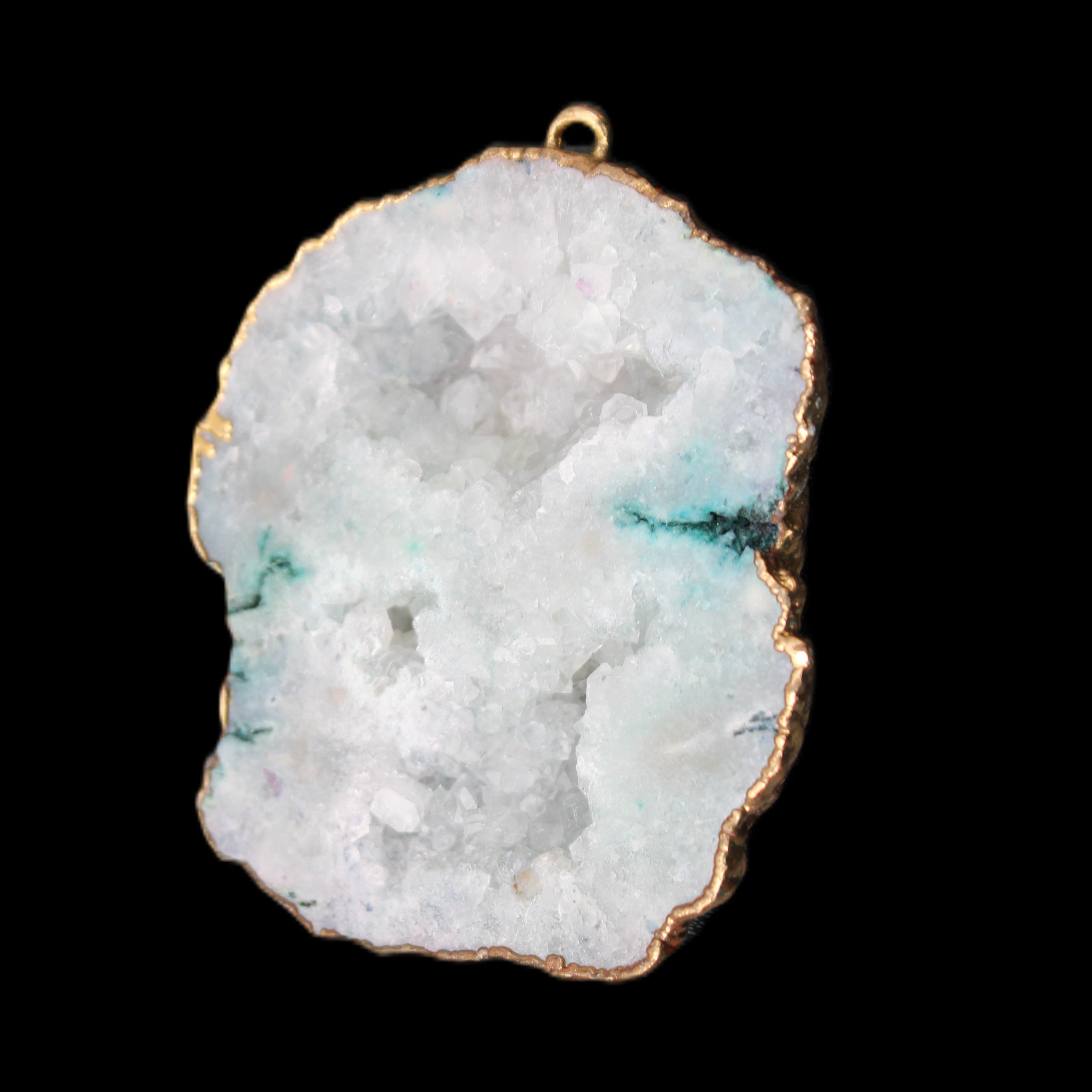 Quartz geode pendant 43-47mm 28g