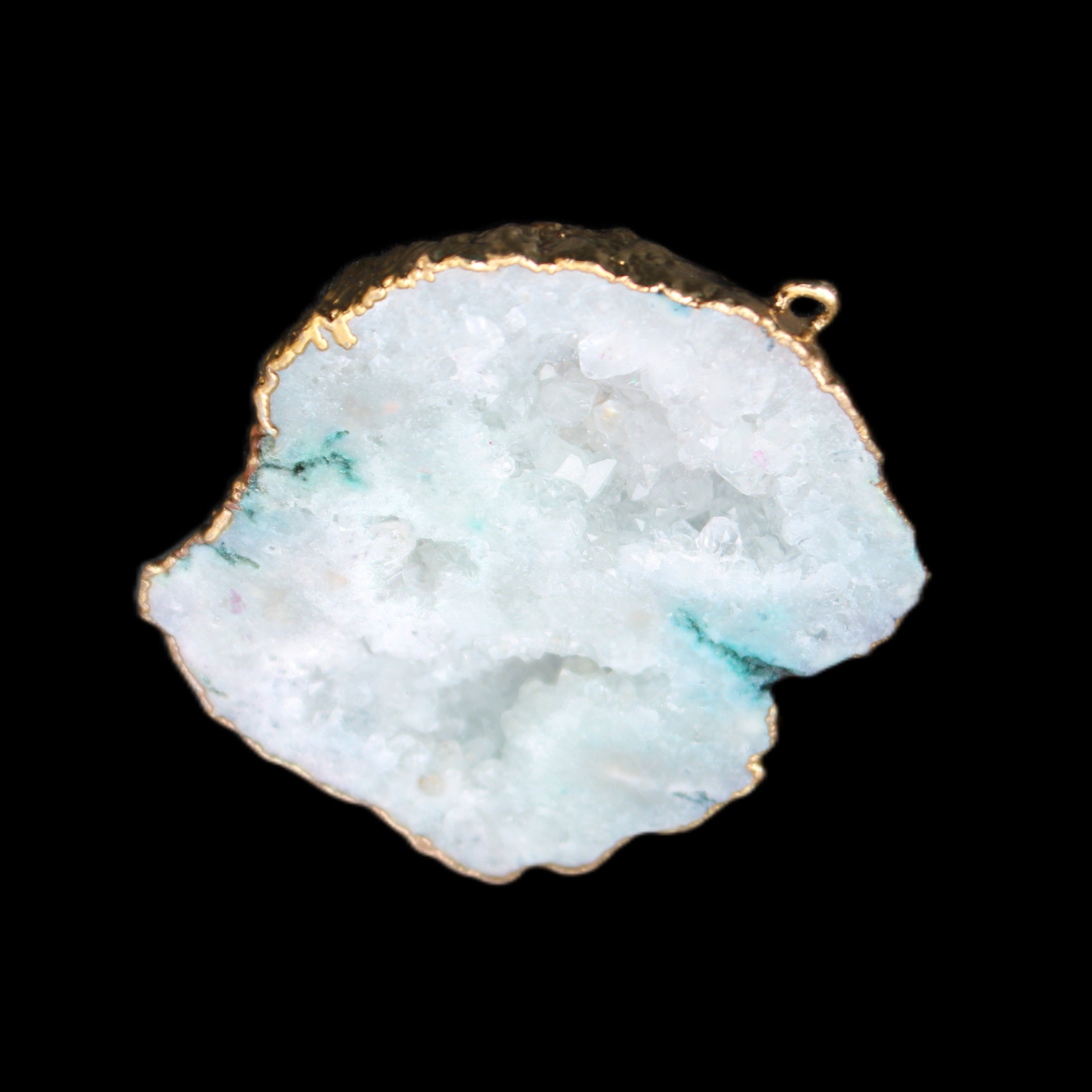 Quartz geode pendant 43-47mm 28g in sunlight - Rocks and Things Store