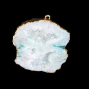 Quartz geode pendant 43-47mm 28g in sunlight - Rocks and Things Store