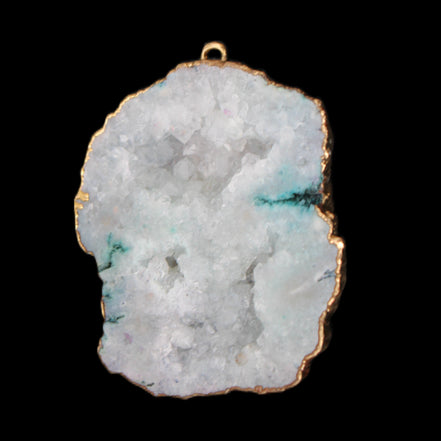 Quartz geode pendant 43-47mm 28g in sunlight - Rocks and Things Store