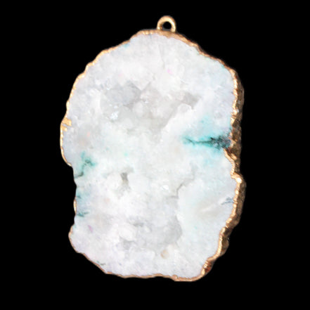 Quartz geode pendant 43-47mm 28g in sunlight - Rocks and Things Store