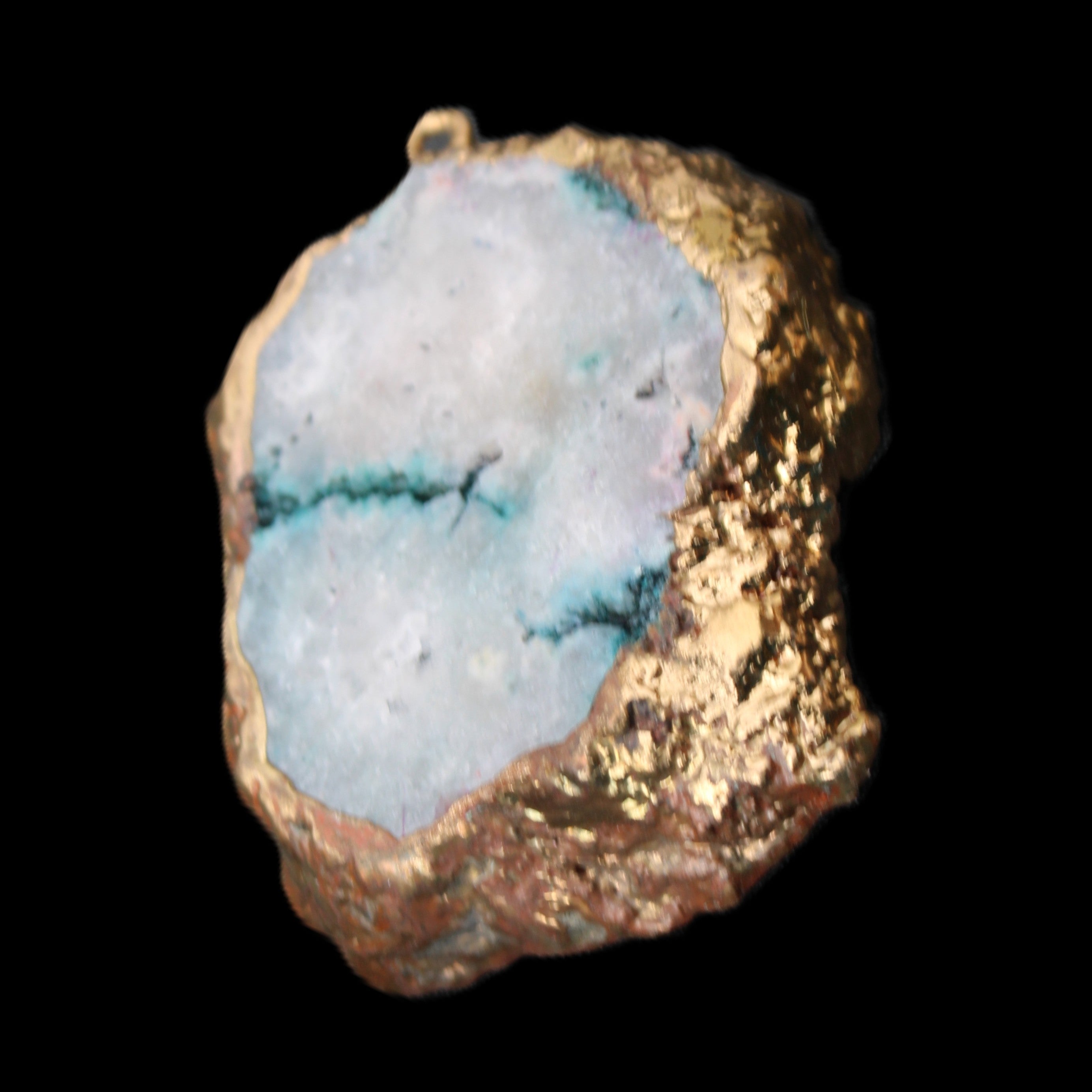 Quartz geode pendant 43-47mm 28g