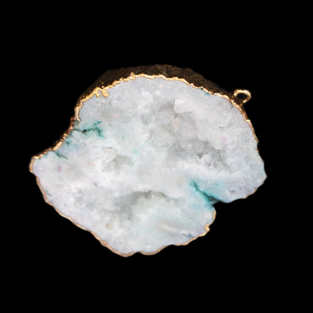 Quartz geode pendant 43-47mm 28g in sunlight - Rocks and Things Store