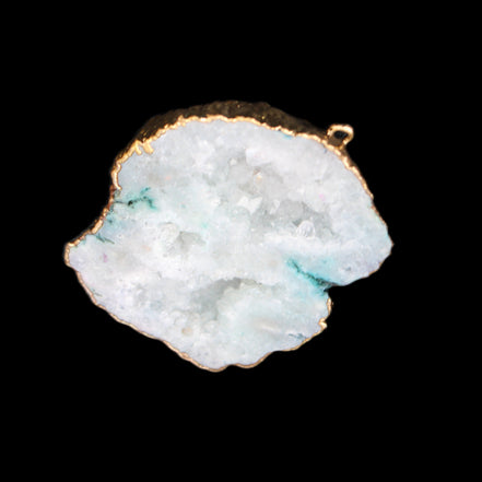 Quartz geode pendant 43-47mm 28g in sunlight - Rocks and Things Store