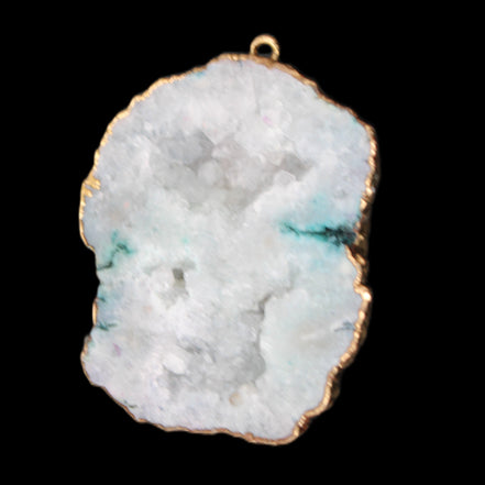 Quartz geode pendant 43-47mm 28g in sunlight - Rocks and Things Store