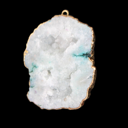 Quartz geode pendant 43-47mm 28g in sunlight - Rocks and Things Store