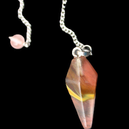 Egg Yolk Agate Glass pendulum 30mm 8g in sunlight - Rocks and Things Store