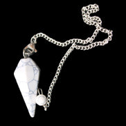 Howlite small pendulum in sunlight - Rocks and Things Store