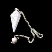 Howlite small pendulum in sunlight - Rocks and Things Store