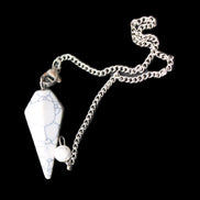 Howlite small pendulum in sunlight - Rocks and Things Store