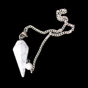 Howlite small pendulum in sunlight - Rocks and Things Store