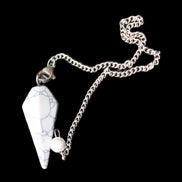 Howlite small pendulum in sunlight - Rocks and Things Store
