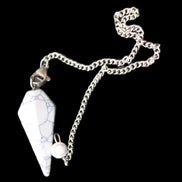 Howlite small pendulum in sunlight - Rocks and Things Store