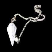 Howlite small pendulum in sunlight - Rocks and Things Store