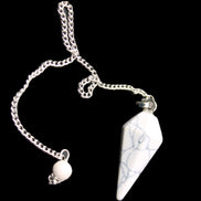 Howlite small pendulum in sunlight - Rocks and Things Store