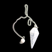 Howlite small pendulum in sunlight - Rocks and Things Store