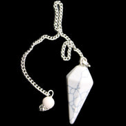 Howlite small pendulum in sunlight - Rocks and Things Store