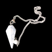 Howlite small pendulum in sunlight - Rocks and Things Store