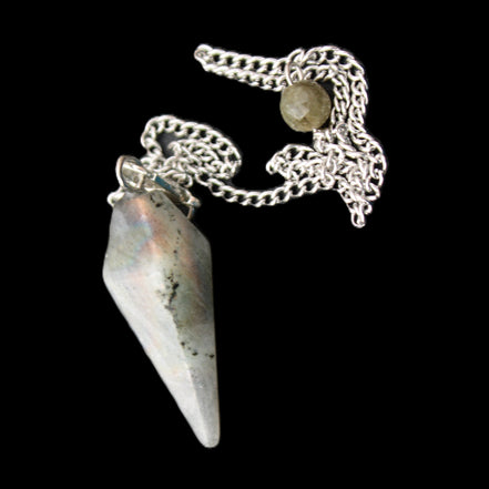 Labradorite pendulum 32mm 9g in sunlight - Rocks and Things Store