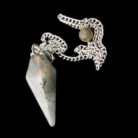 Labradorite pendulum 32mm 9g in sunlight - Rocks and Things Store