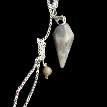 Labradorite pendulum 32mm 9g in sunlight - Rocks and Things Store