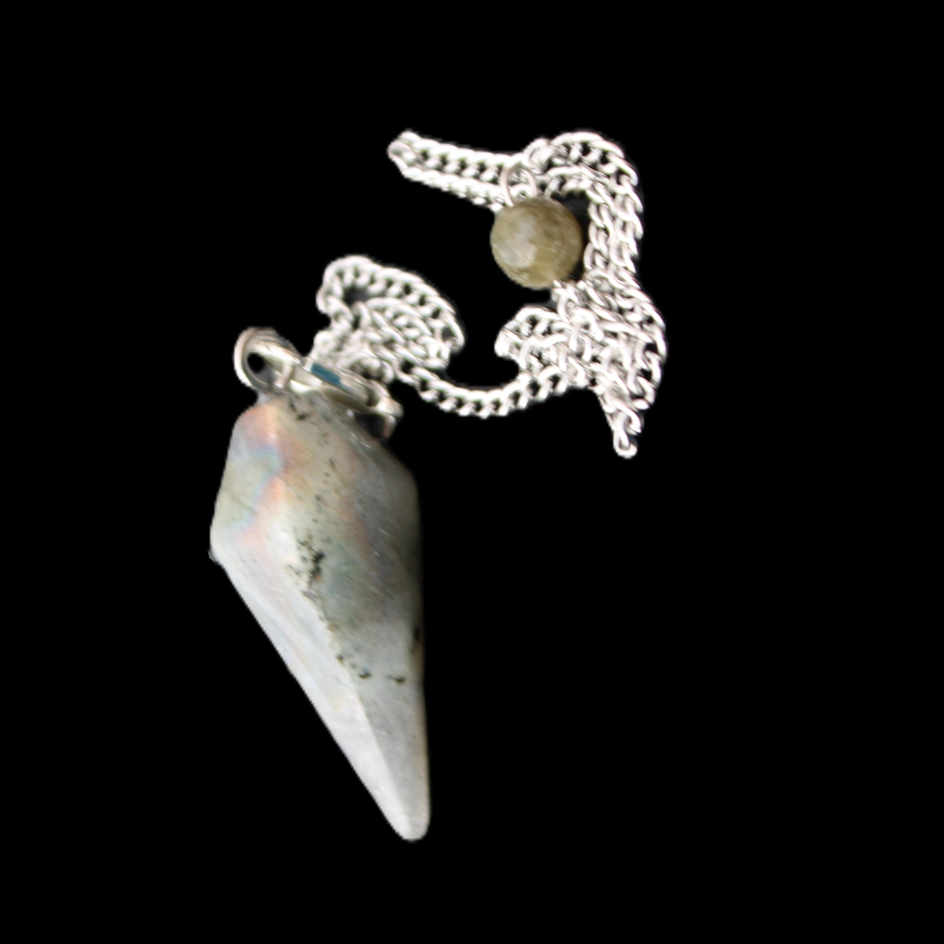 Labradorite pendulum 32mm 9g in sunlight - Rocks and Things Store