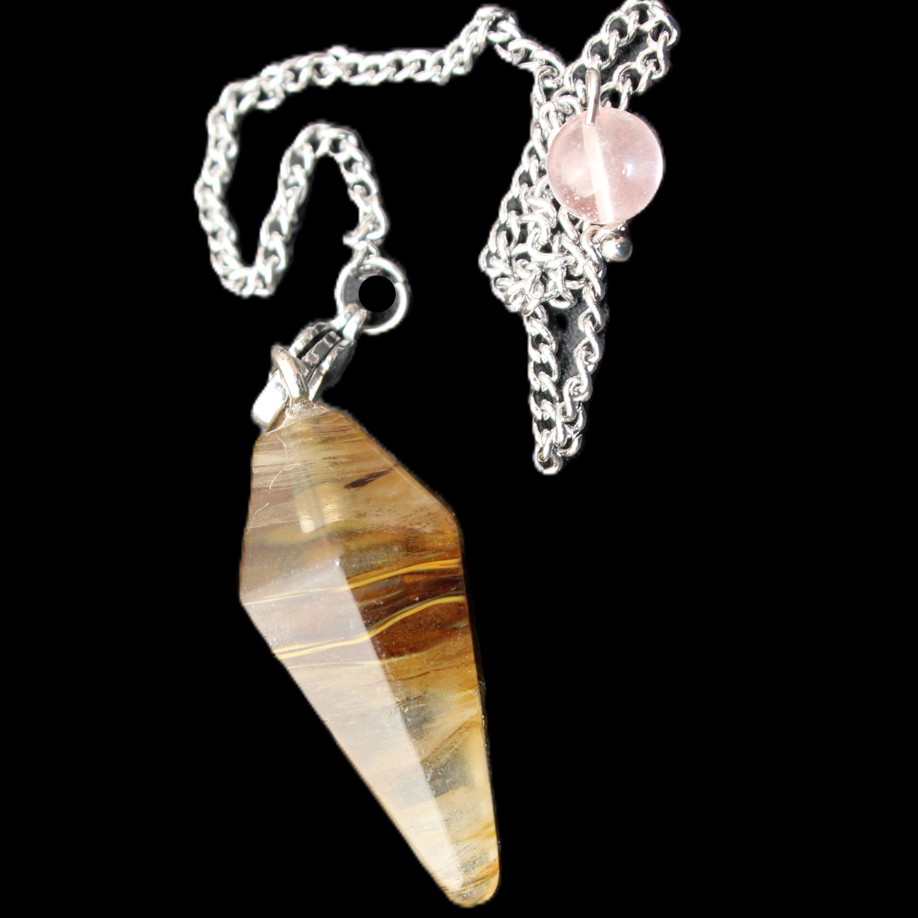 Smelted Glass pendulum 31mm 7g in sunlight - Rocks and Things Store