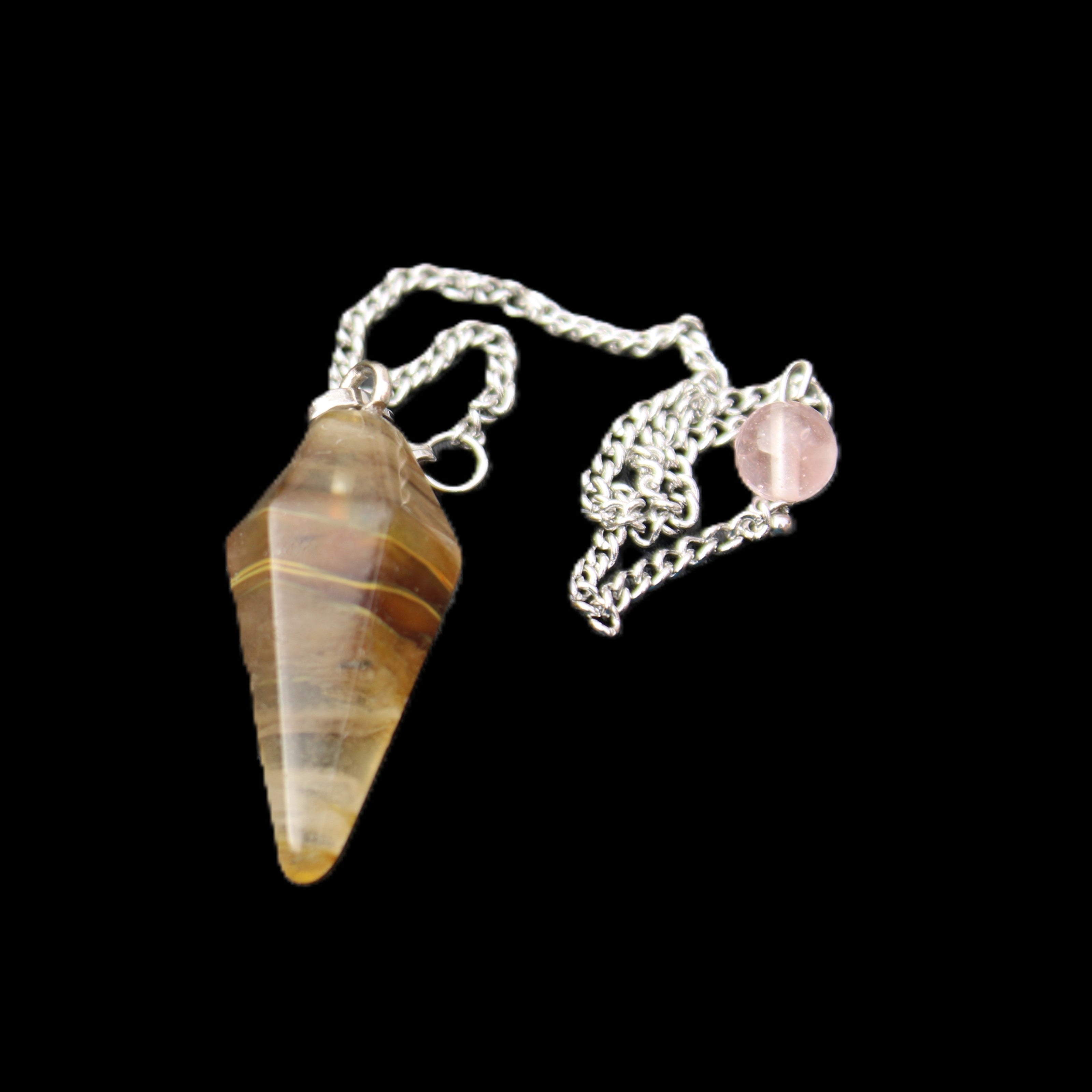 Smelted Glass pendulum 31mm 7g in sunlight - Rocks and Things Store
