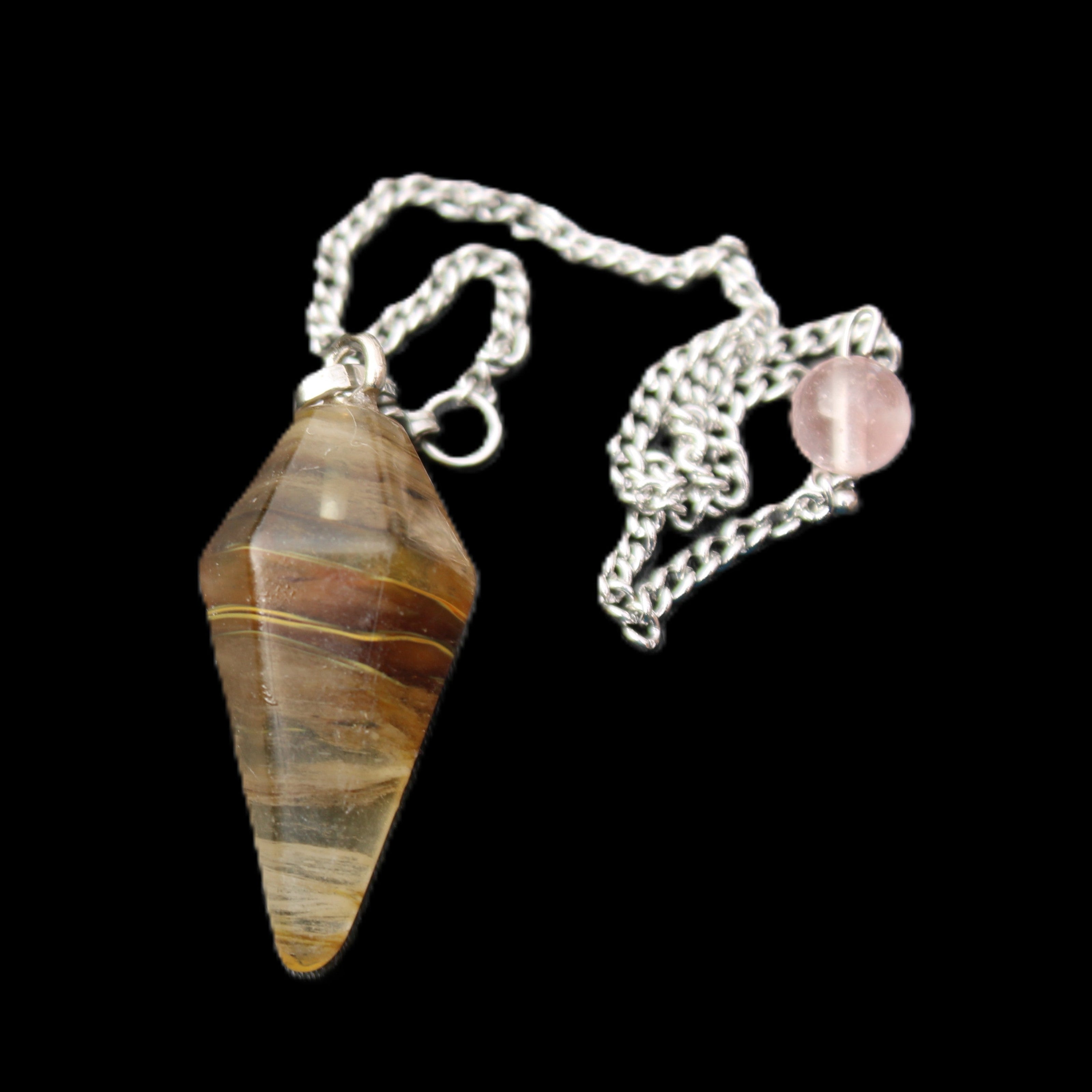 Smelted Glass pendulum 31mm 7g in sunlight - Rocks and Things Store
