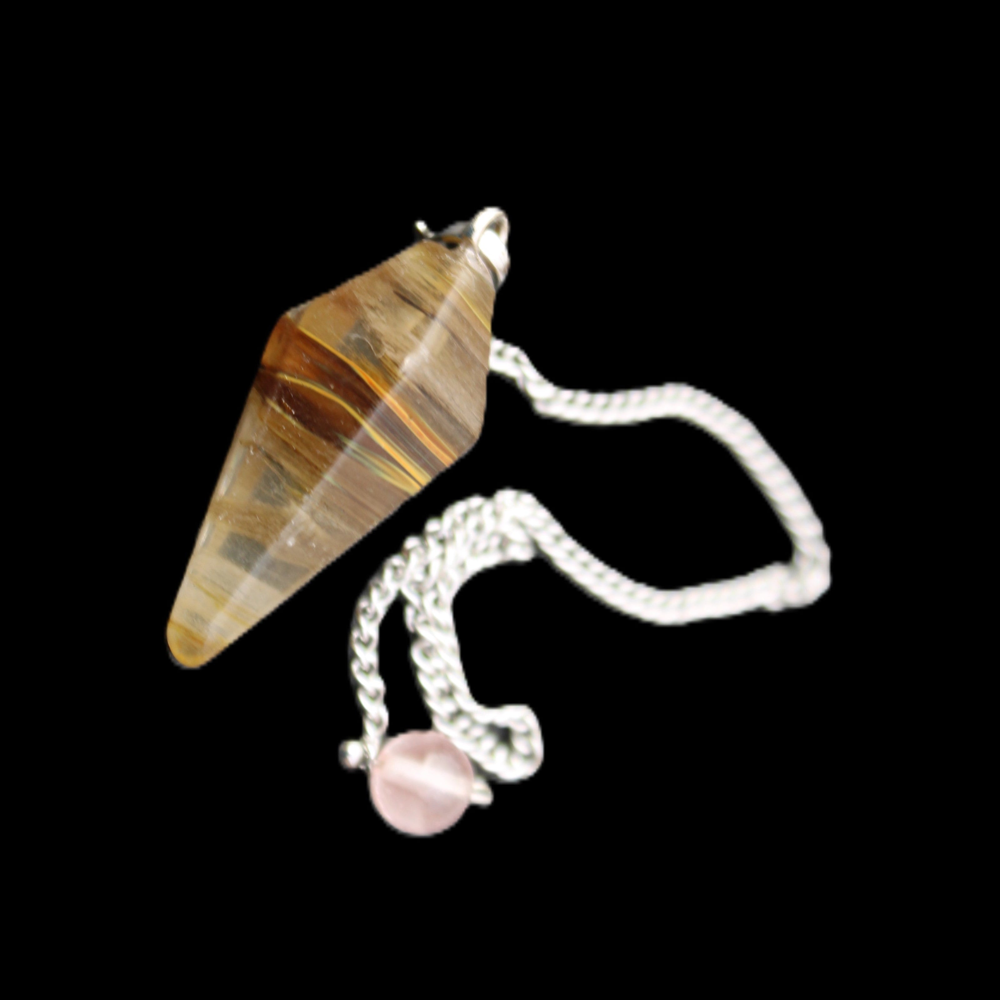 Smelted Glass pendulum 31mm 7g in sunlight - Rocks and Things Store