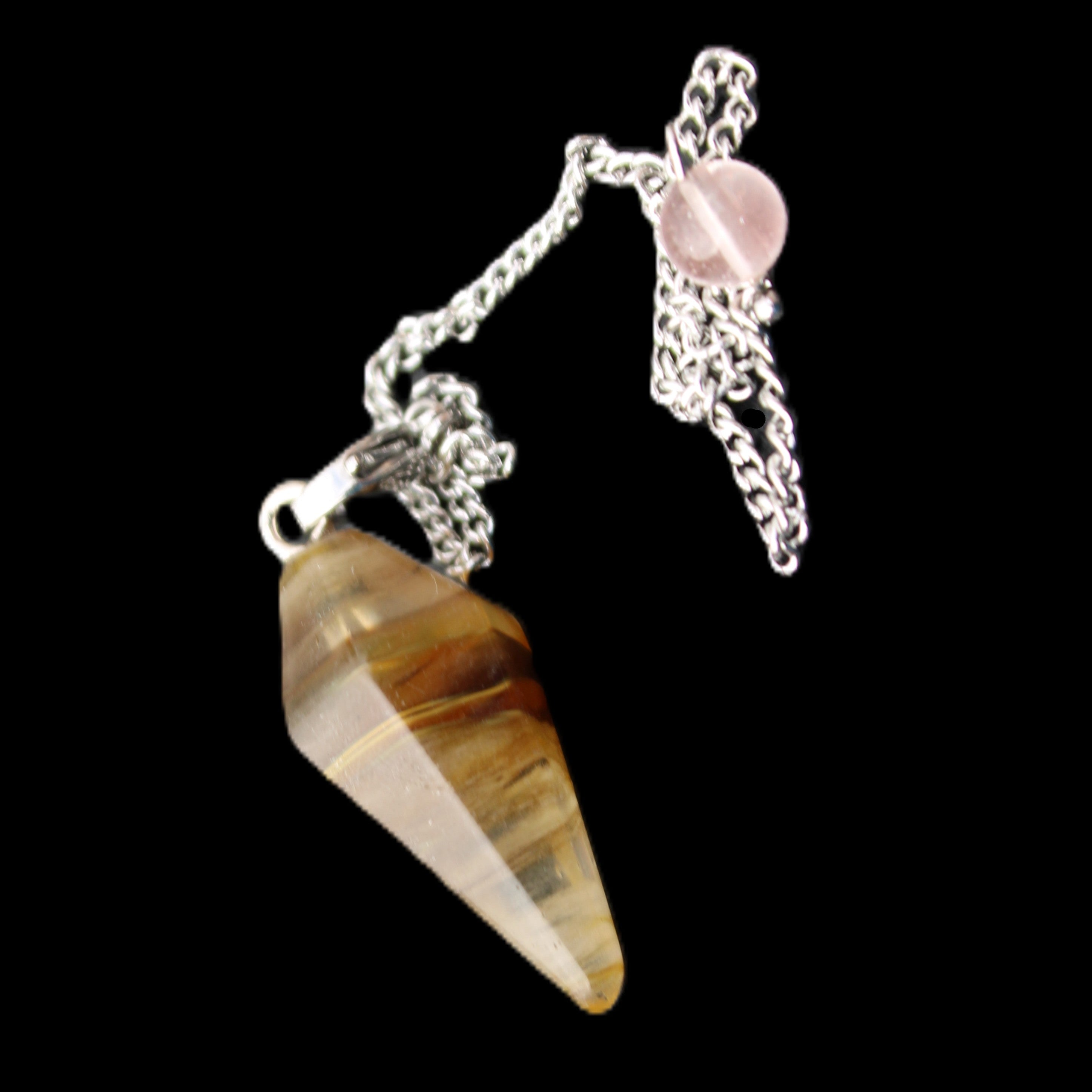 Smelted Glass pendulum 31mm 7g in sunlight - Rocks and Things Store