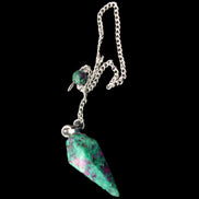 Zoisite pendulum 30mm 9g in sunlight - Rocks and Things Store
