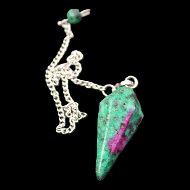 Zoisite pendulum 30mm 9g in sunlight - Rocks and Things Store