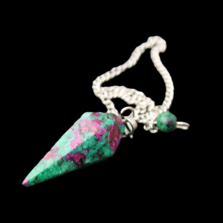 Zoisite pendulum 30mm 9g in sunlight - Rocks and Things Store
