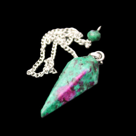 Zoisite pendulum 30mm 9g in sunlight - Rocks and Things Store