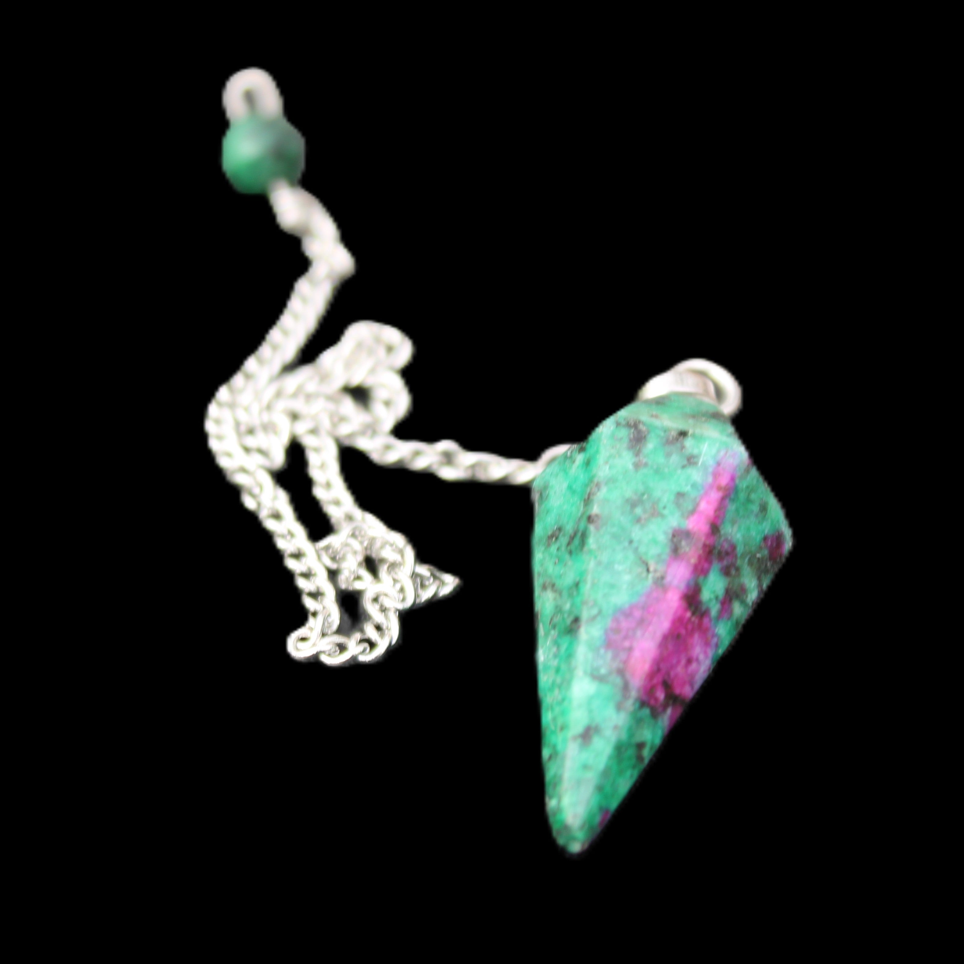 Zoisite pendulum 30mm 9g in sunlight - Rocks and Things Store