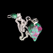 Zoisite pendulum 30mm 9g in sunlight - Rocks and Things Store