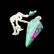 Zoisite pendulum 30mm 9g in sunlight - Rocks and Things Store