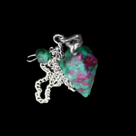 Zoisite pendulum 30mm 9g in sunlight - Rocks and Things Store