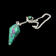 Zoisite pendulum 30mm 9g in sunlight - Rocks and Things Store